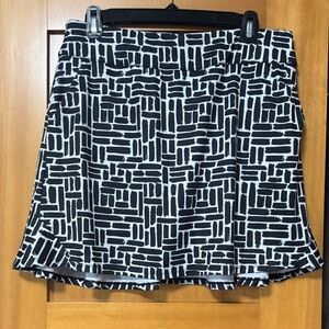 Coral Bay Black and White Geometric print Golf Skort